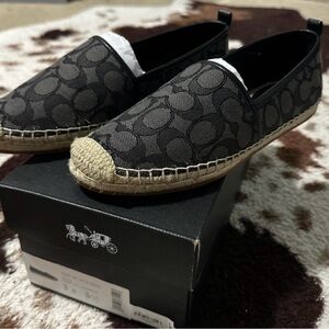 Coach Black and Beige Espadrilles